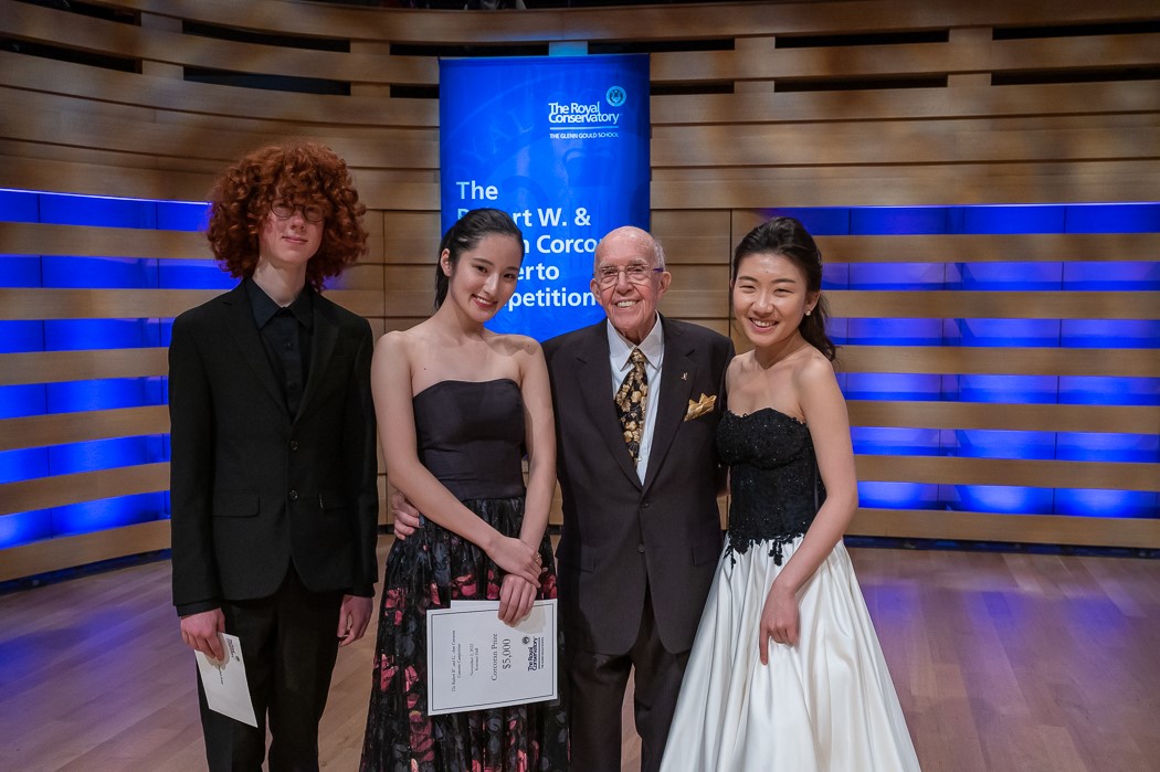 Kanon Shibata, Henry From, and Kyung Ah Oh with Robert W. Corcoran